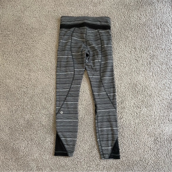 Lululemon Inspire Tight II Mesh Cyber Stripe Deep Coal RARE - Picture 5 of 15